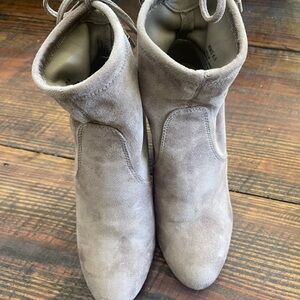 Chic Taupe Suede Ankle Booties